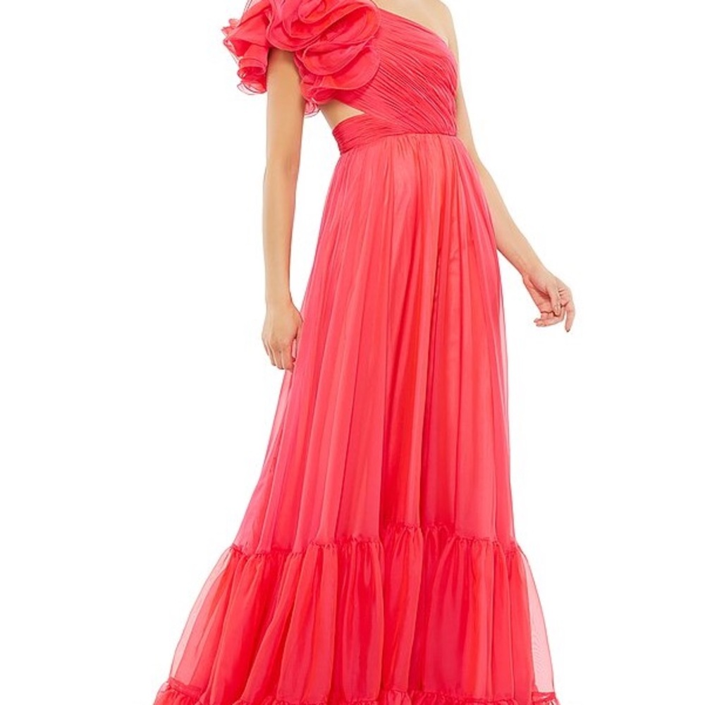 Mac Duggal One Shoulder Pink Dress